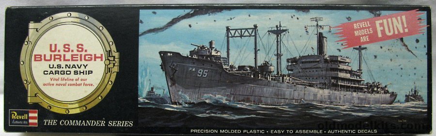 Revell 1/400 USS Burleigh US Navy C-3 Cargo Ship, H341-170 plastic model kit